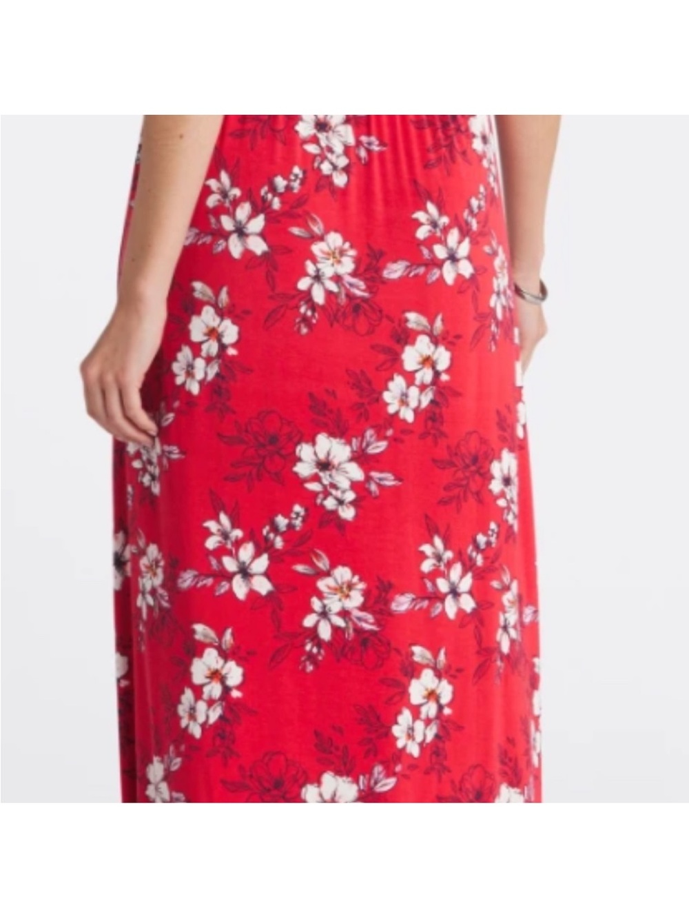 41 Hawthorn Red Floral V-Neck Wrap-Style Maxi Dress - Picture 2 of 9